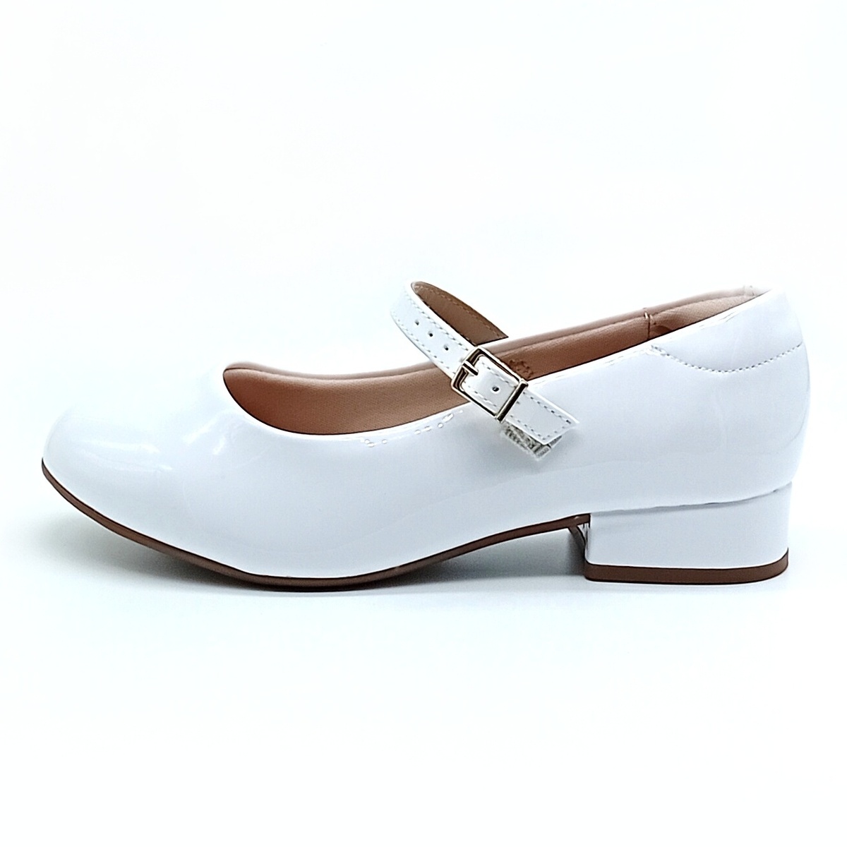 Sapato Salto Fivela Molekinha - Branco - 2528.101 - Imagem 2