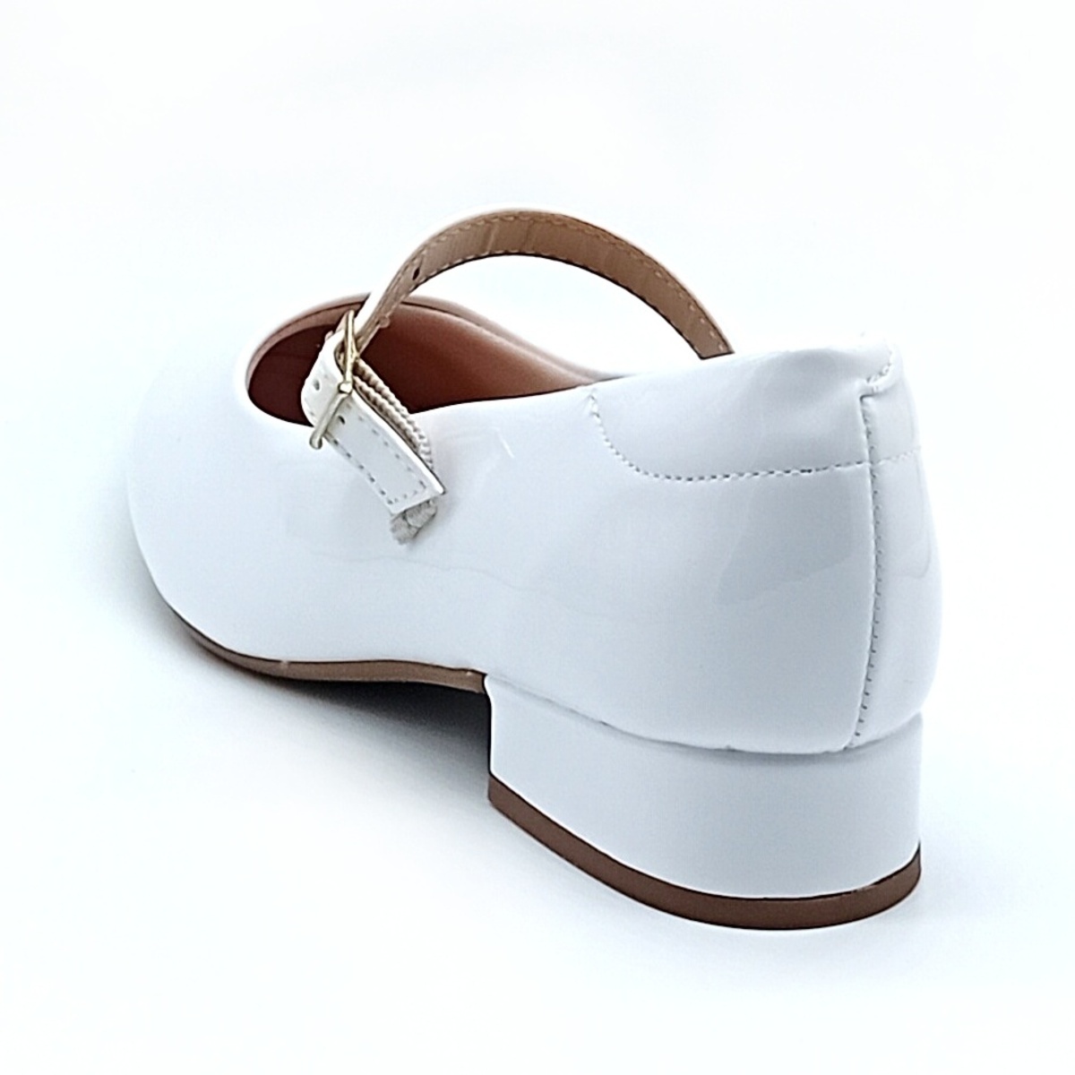 Sapato Salto Fivela Molekinha - Branco - 2528.101 - Imagem 3
