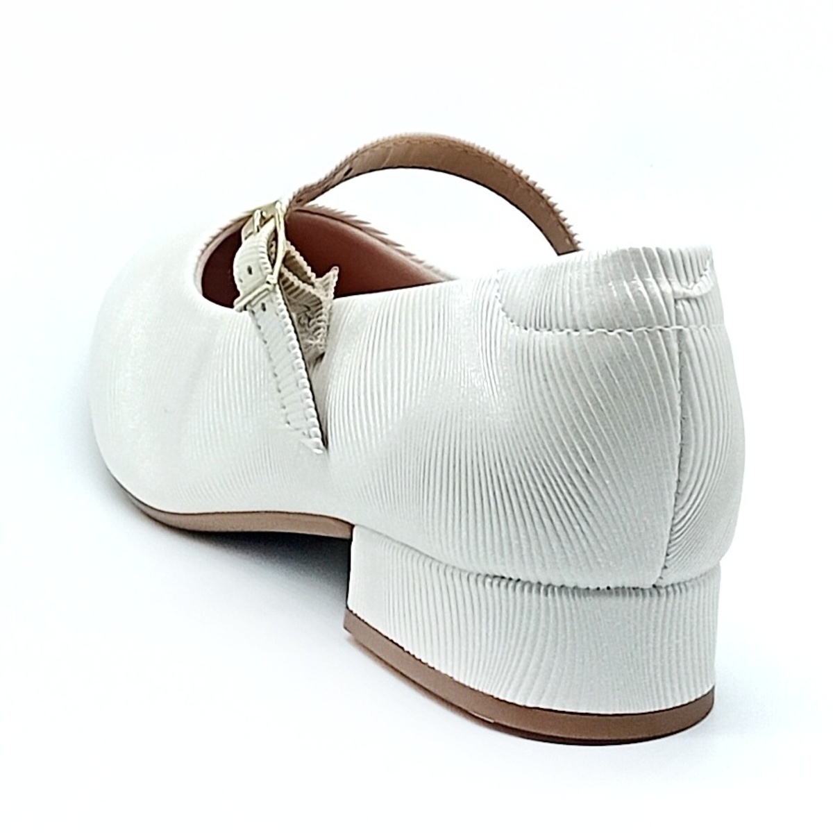 Sapato Salto Fivela Molekinha - Branco Off - 2528.101 - Imagem 3