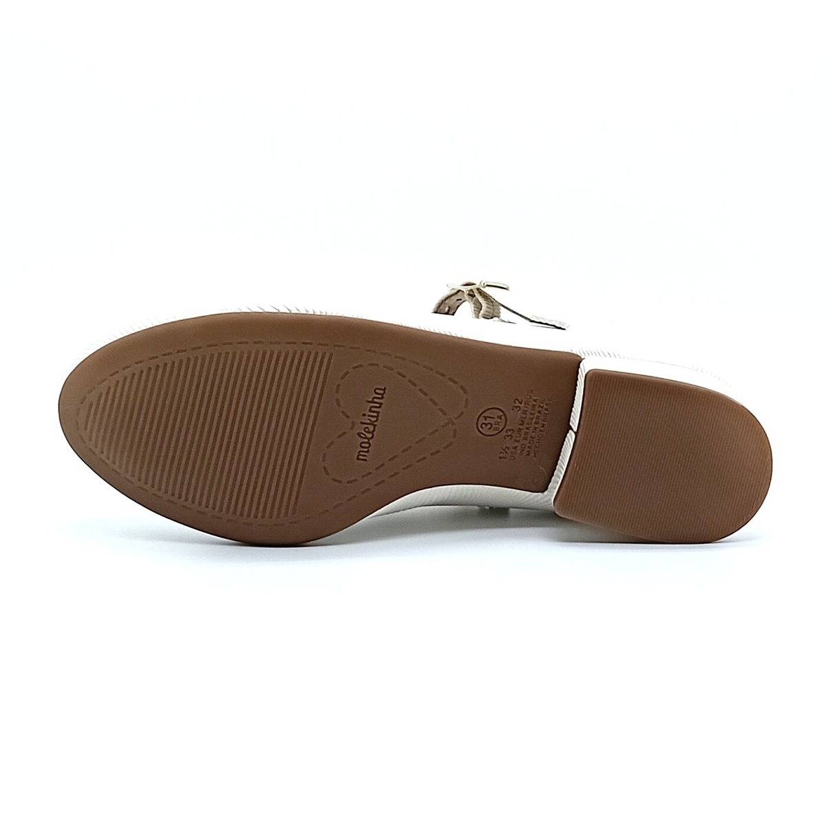 Sapato Salto Fivela Molekinha - Branco Off - 2528.101 - Imagem 4