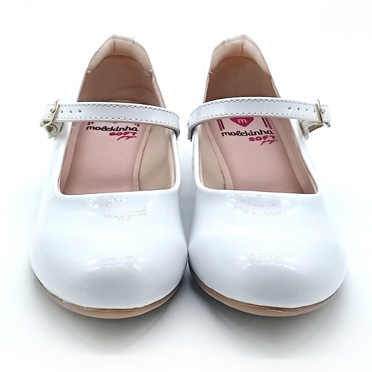 Sapato Salto Fivela Molekinha - Branco - 2528.101 - Imagem 5