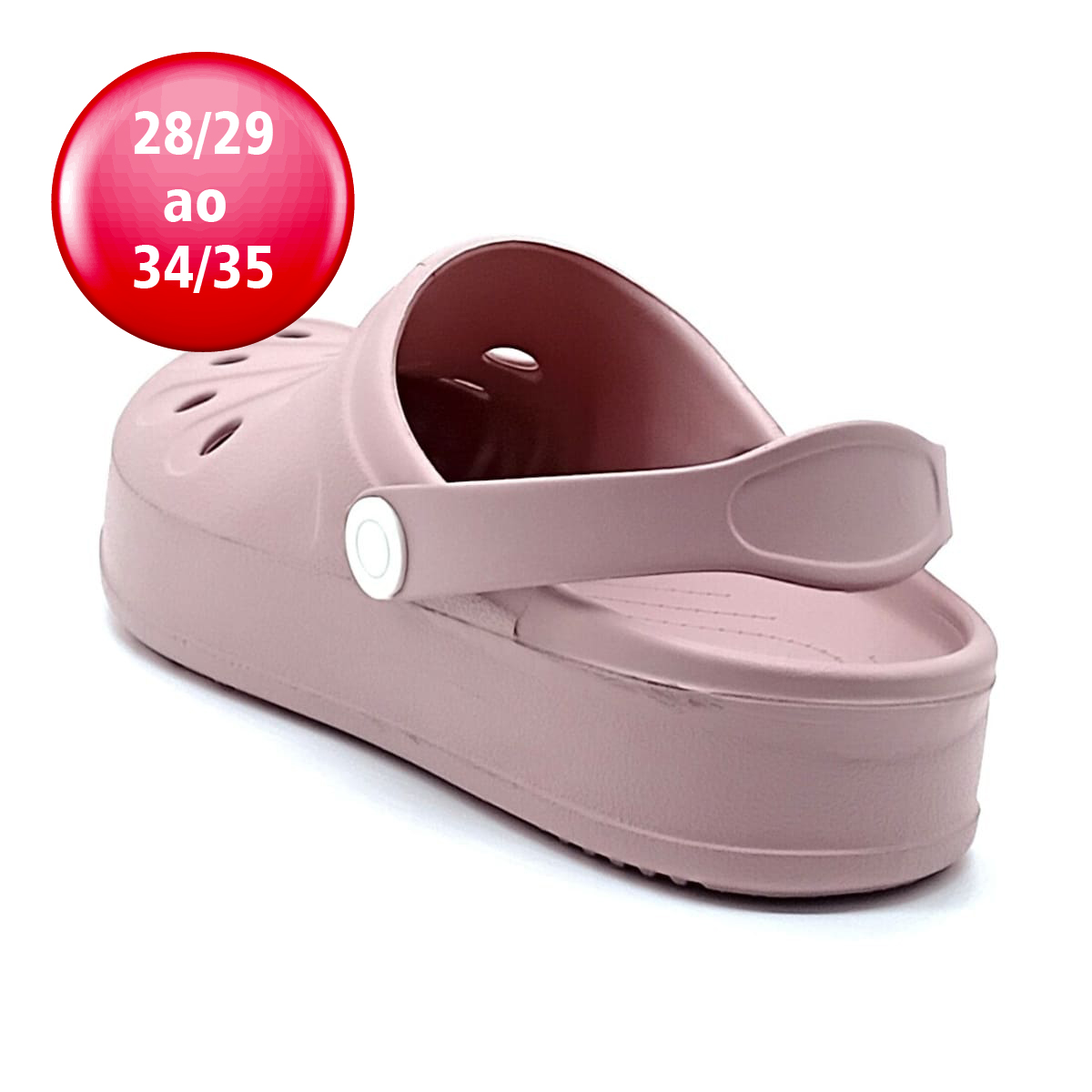 Sandália Babuche Meleve - Soft Rose/Branco - AT487 - Imagem 3