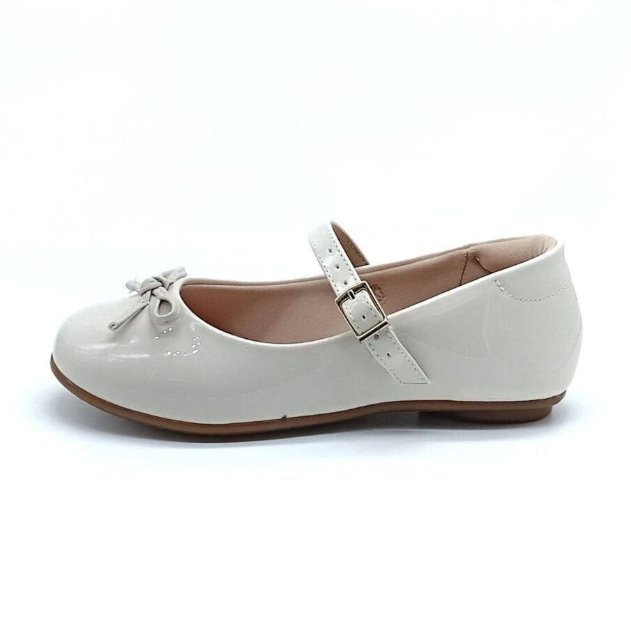 Sapato Fivela Molekinha - Branco Off - 2083.1131