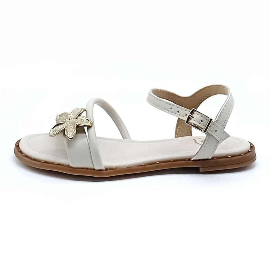 Sandália Fivela Molekinha - Branco Off - 2342.115