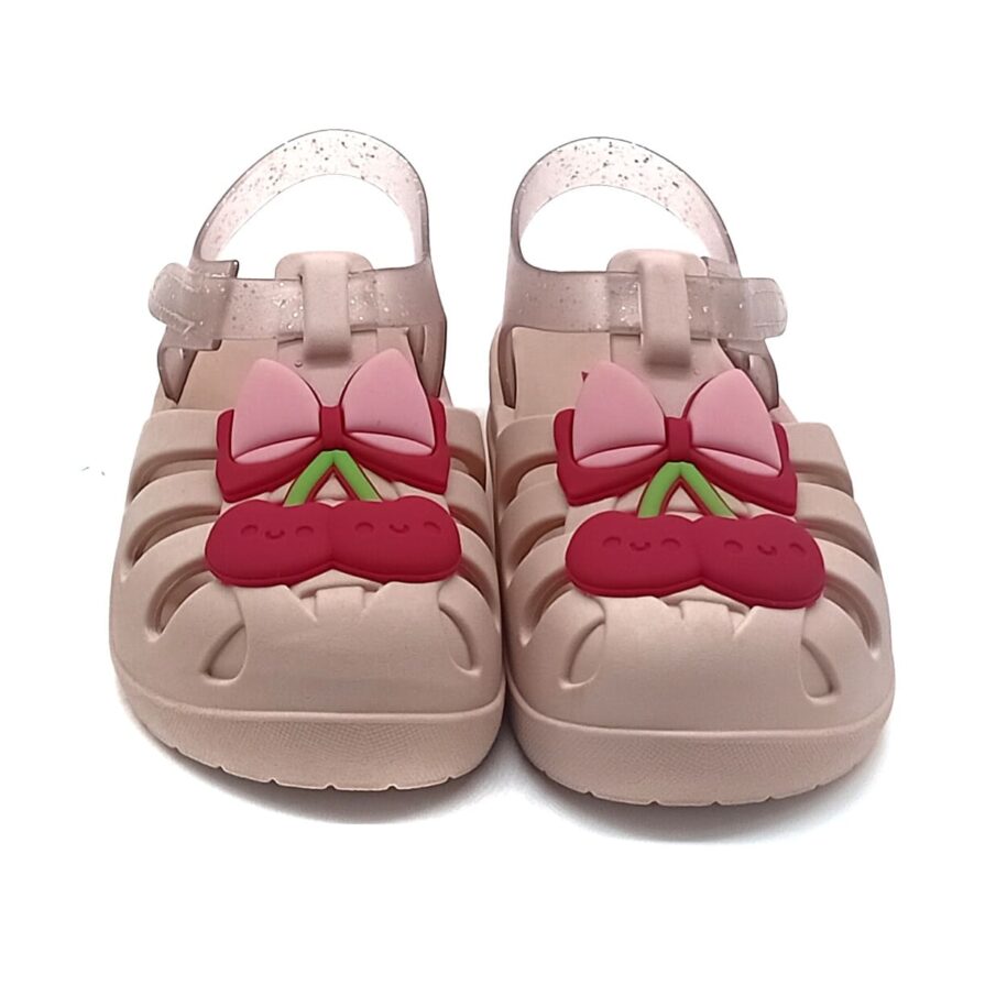Sandália Fechada Velcro - Rosa Gliter - 23488cb68502