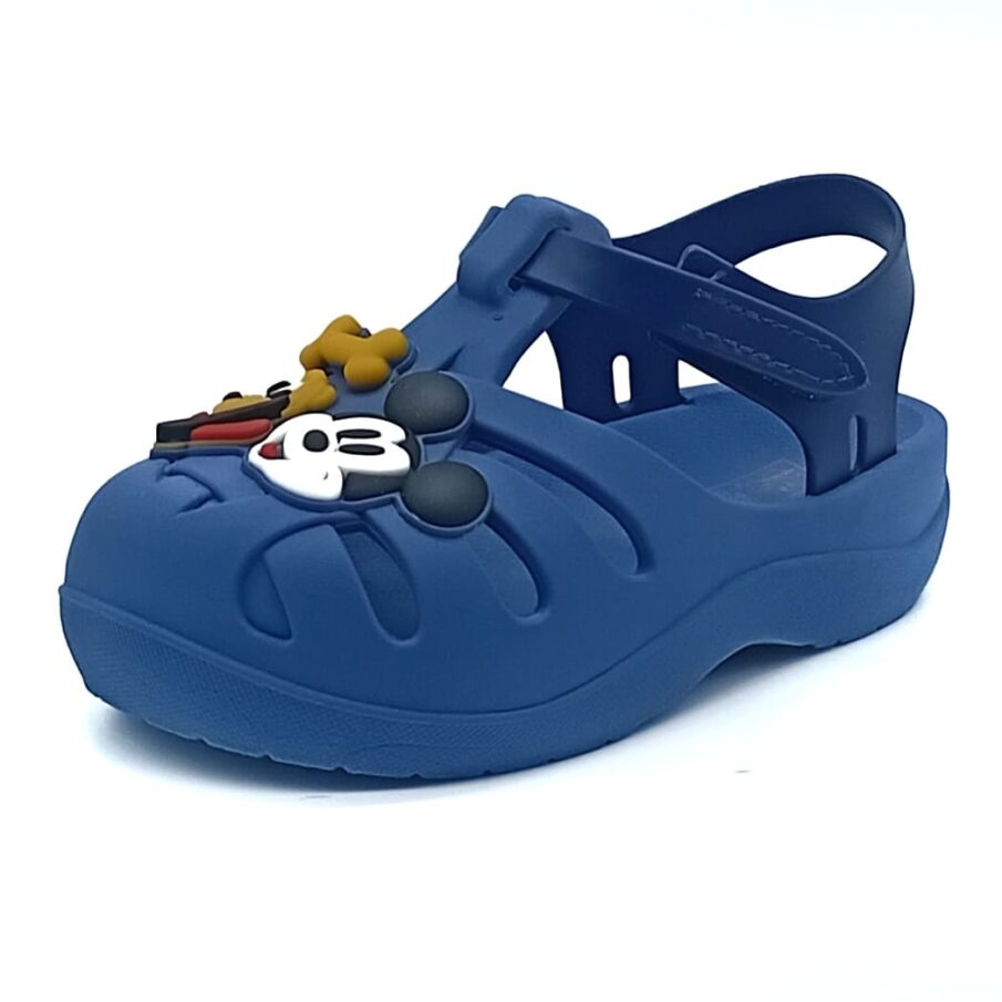 Sandália Fechada Velcro - Azul Médio/Escuro - 22303