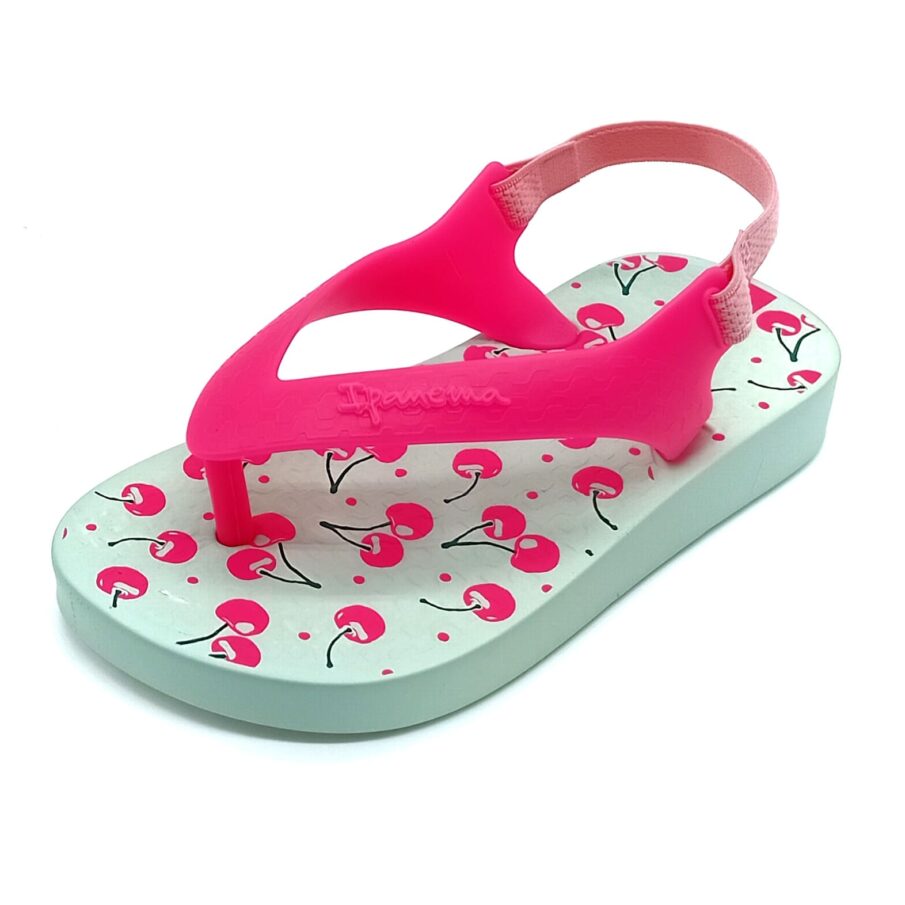 Chinelo com elástico Ipanema - Verde/Rosa - 27011