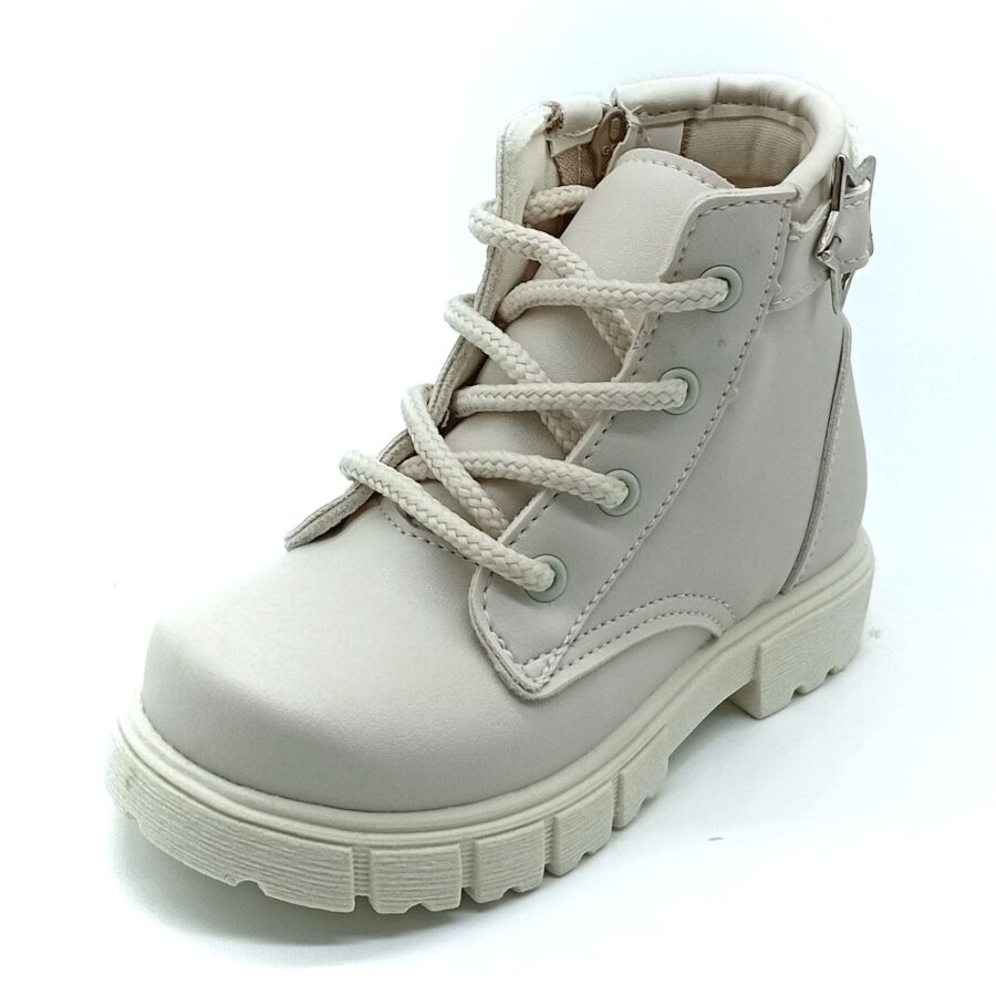 Bota Cadarço/Zíper Grugui - Off White - 098290