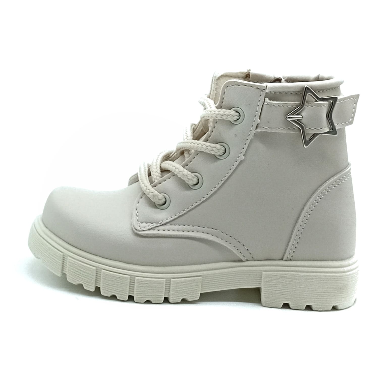 Bota Cadarço/Zíper Grugui - Off White - 098290 - Imagem 3