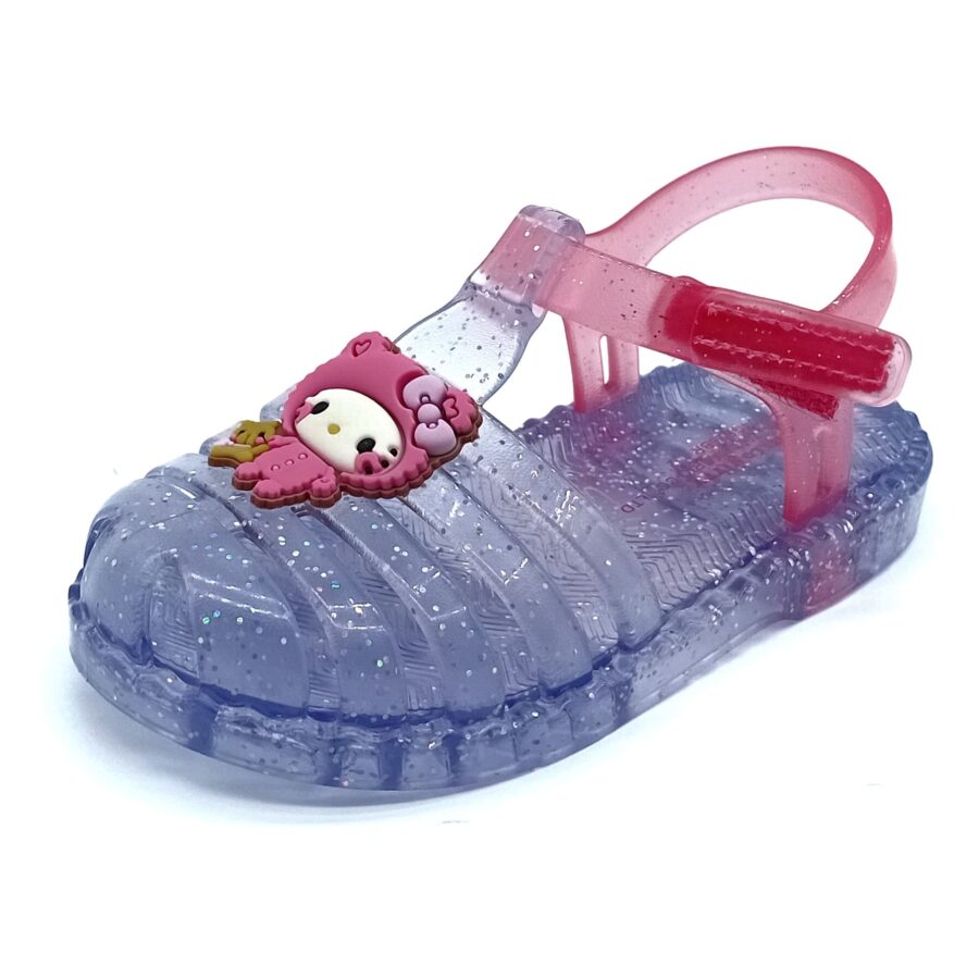 Sandália Velcro Grendene Kids - Vidro Gliter Rosa - 23479