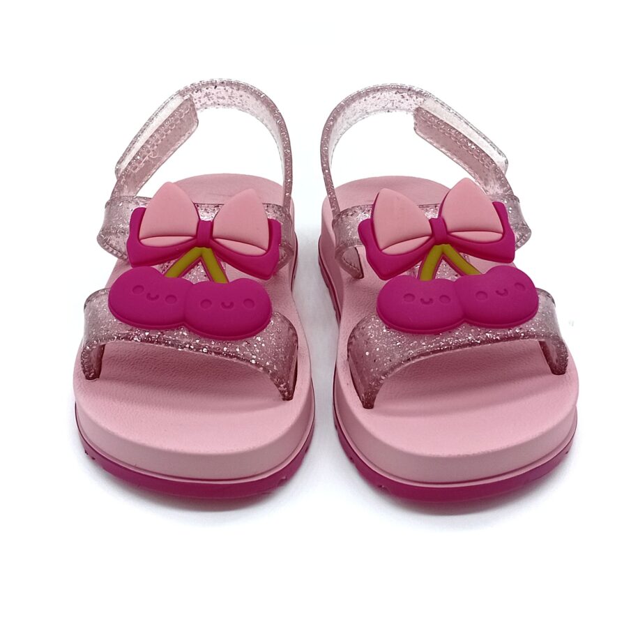 Sandália Velcro Zaxy Nina - Rosa Gliter -19265