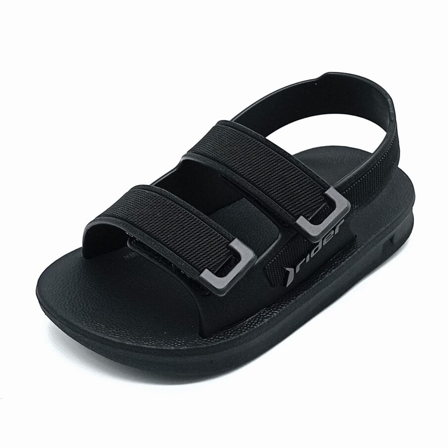 Sandália Aberta Velcro Rider - Preto Grafite - 12660
