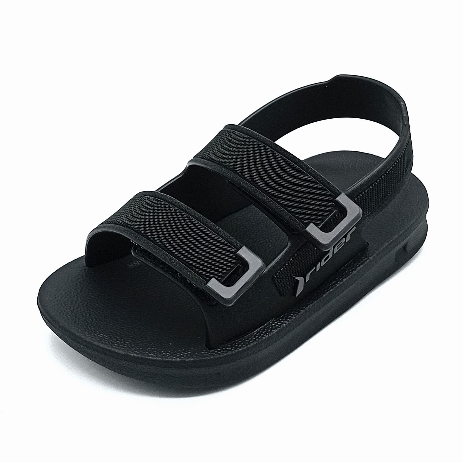 Sandália Aberta Velcro Rider - Preto Grafite - 12660