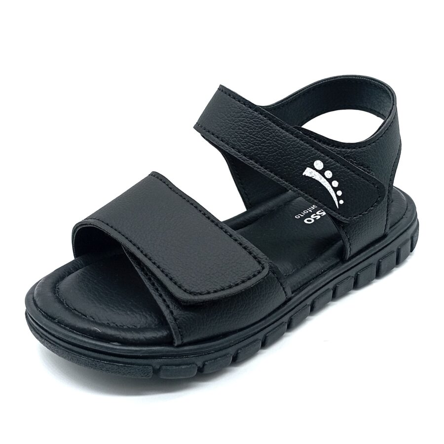 Sandália Colegial Velcro Ortopasso - Preto - 63590