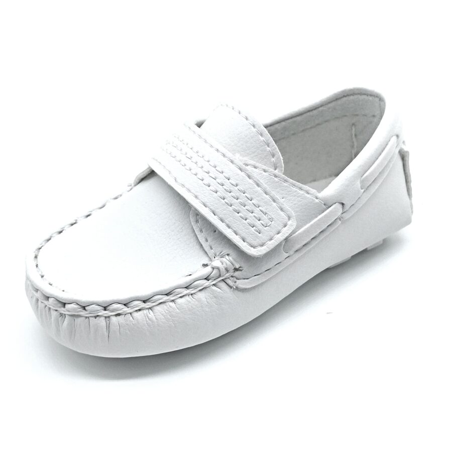 Mocassim Velcro Pé De Menino - Branco - 730